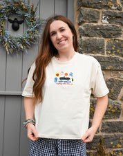 Tree Hill Embroidered Boxy Organic Cotton Tee