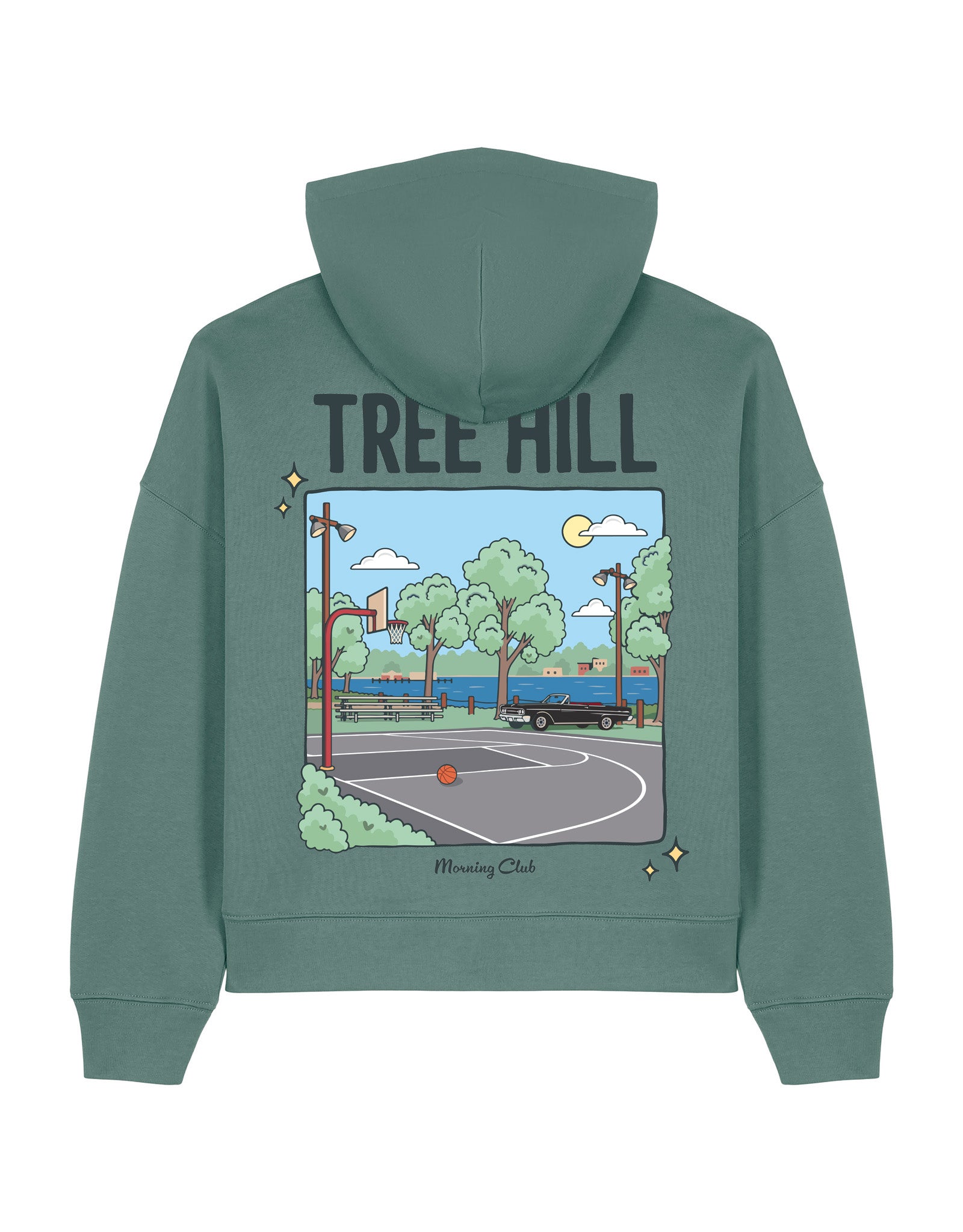 Tree Hill Printed Boxy Organic Cotton Hoodie