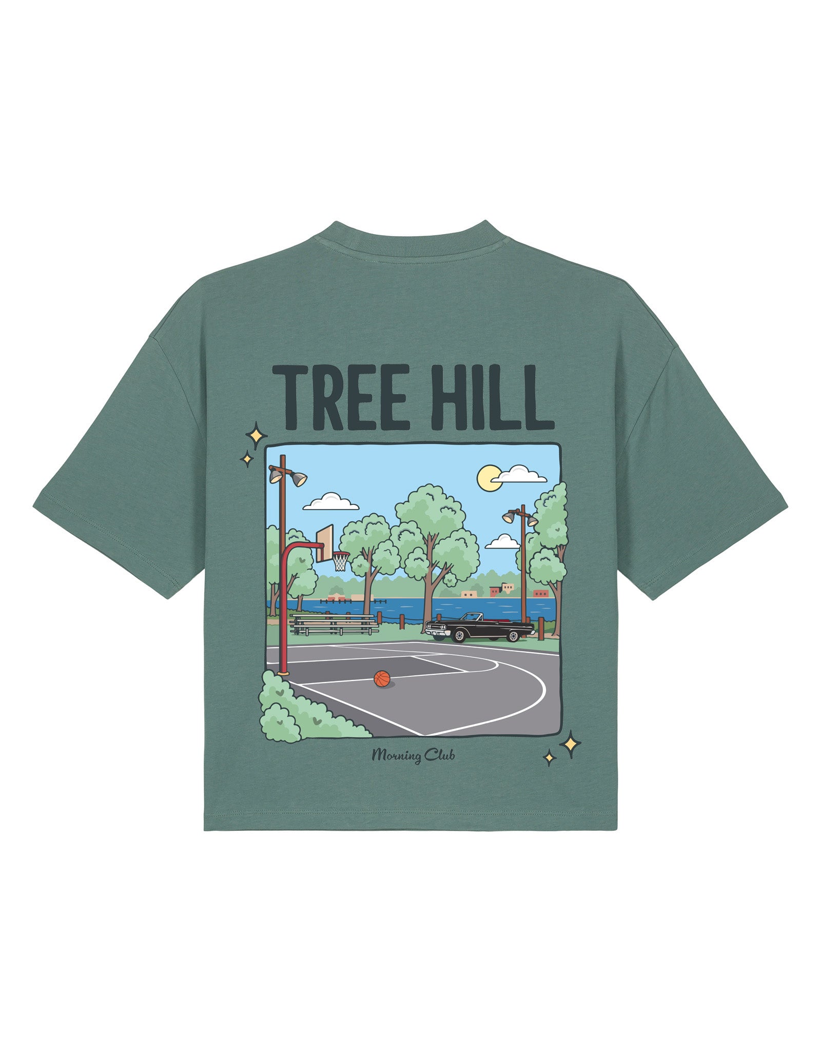 Tree Hill Printed Boxy Organic Cotton Tee
