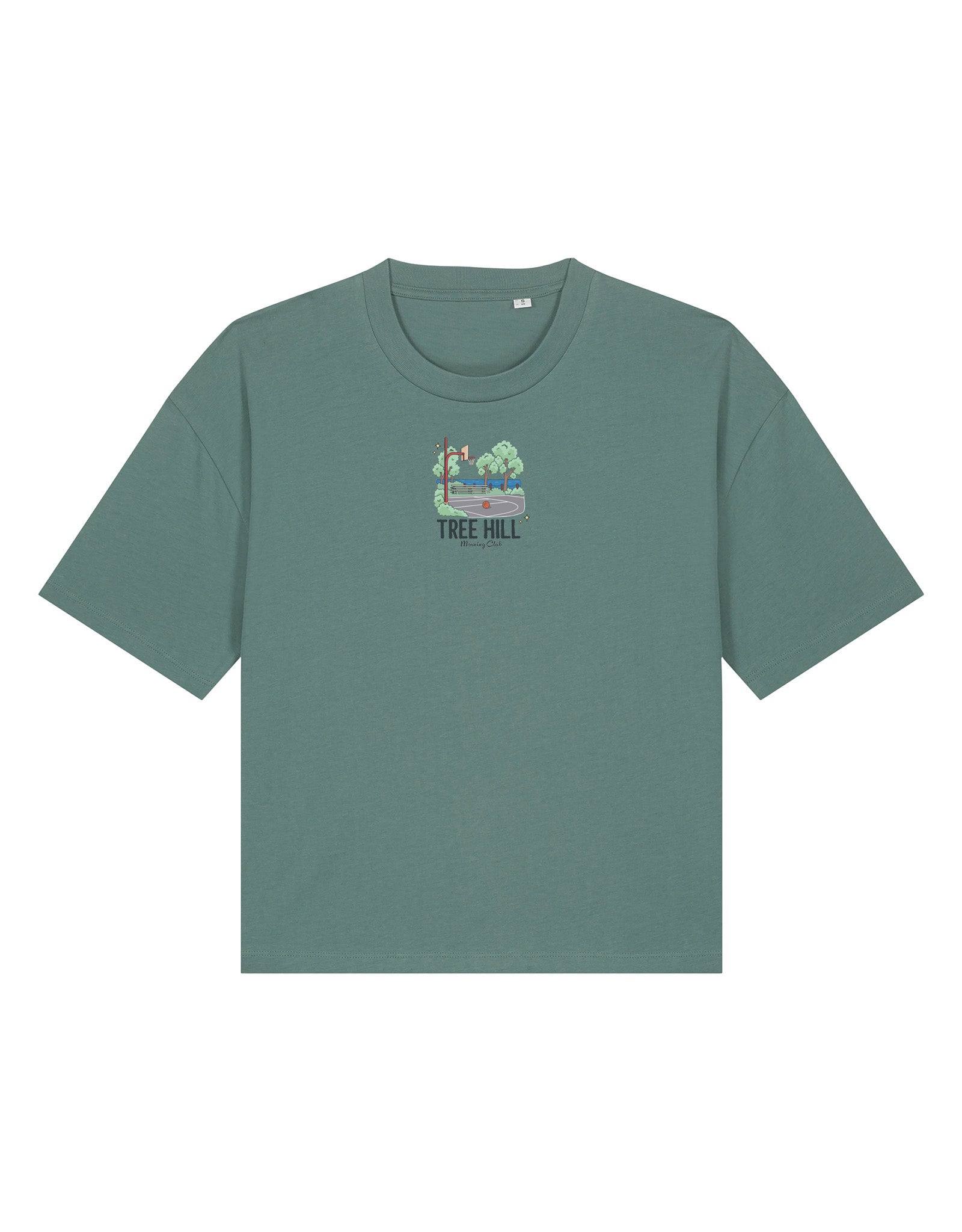 Tree Hill Printed Boxy Organic Cotton Tee