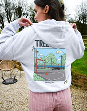 Tree Hill Printed Boxy Organic Cotton Zip Hoodie