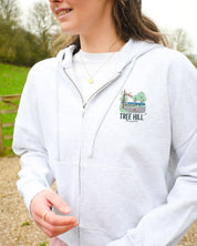 Tree Hill Printed Boxy Organic Cotton Zip Hoodie