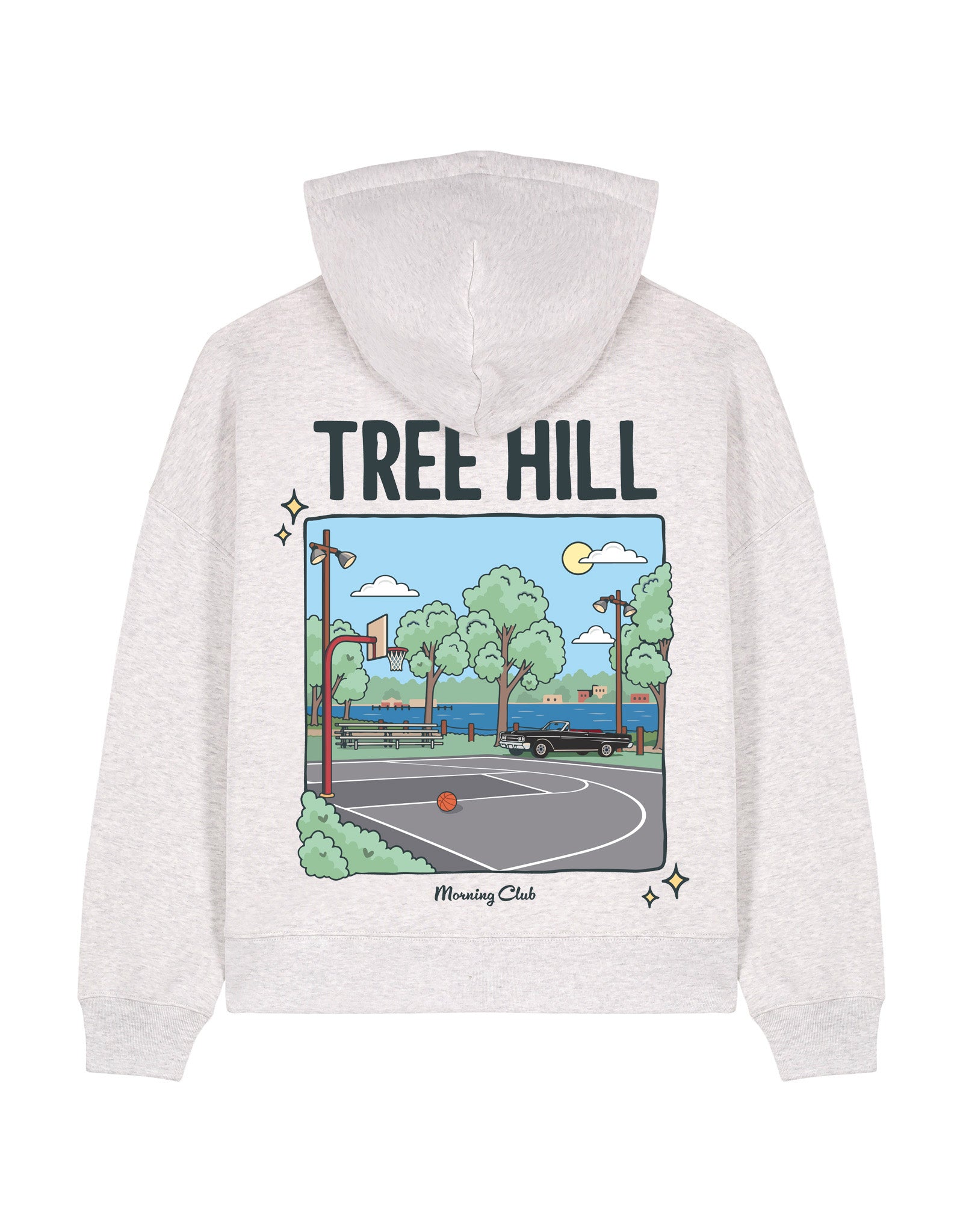 Tree Hill Printed Boxy Organic Cotton Hoodie
