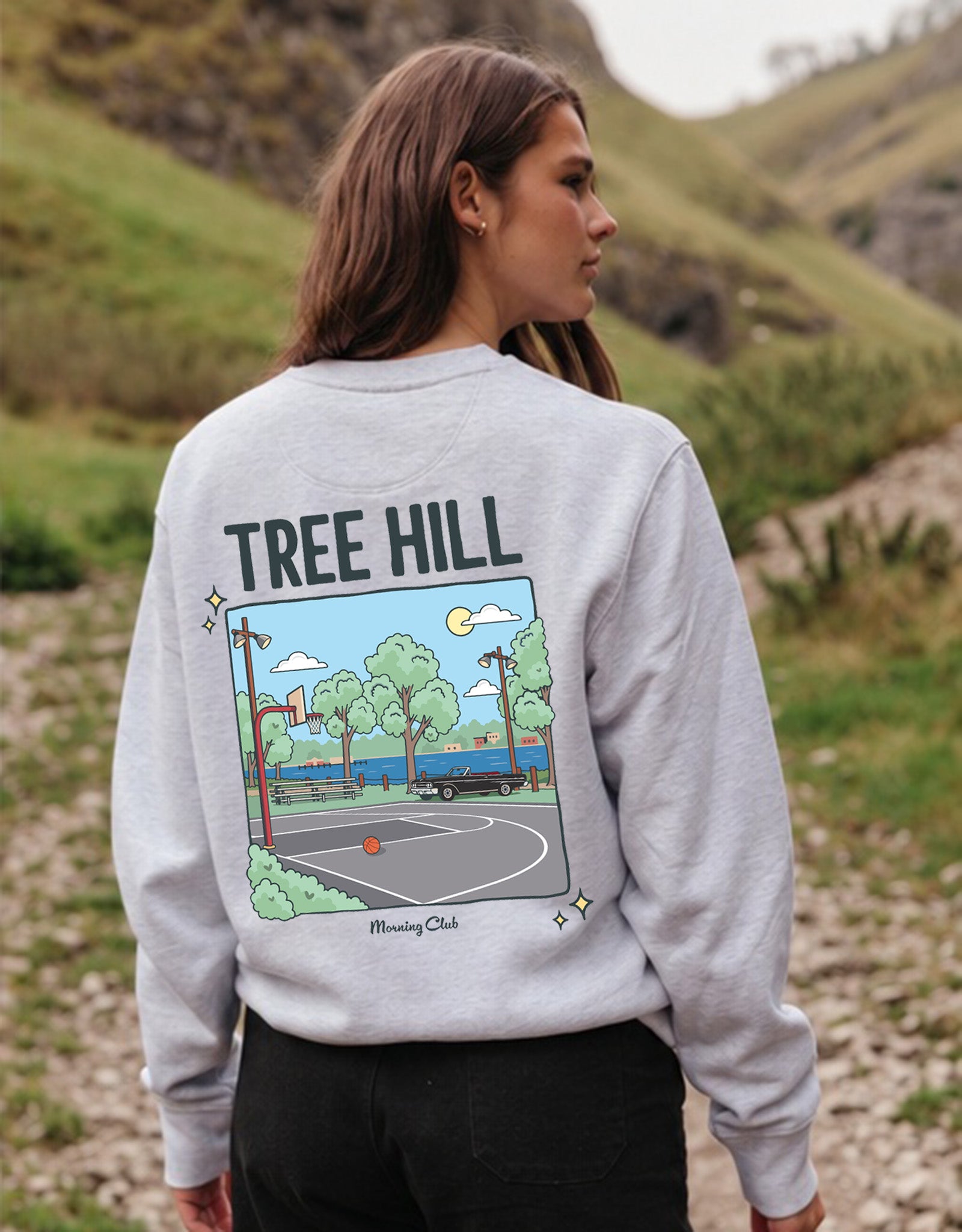 Tree Hill Printed Organic Cotton Sweatshirt