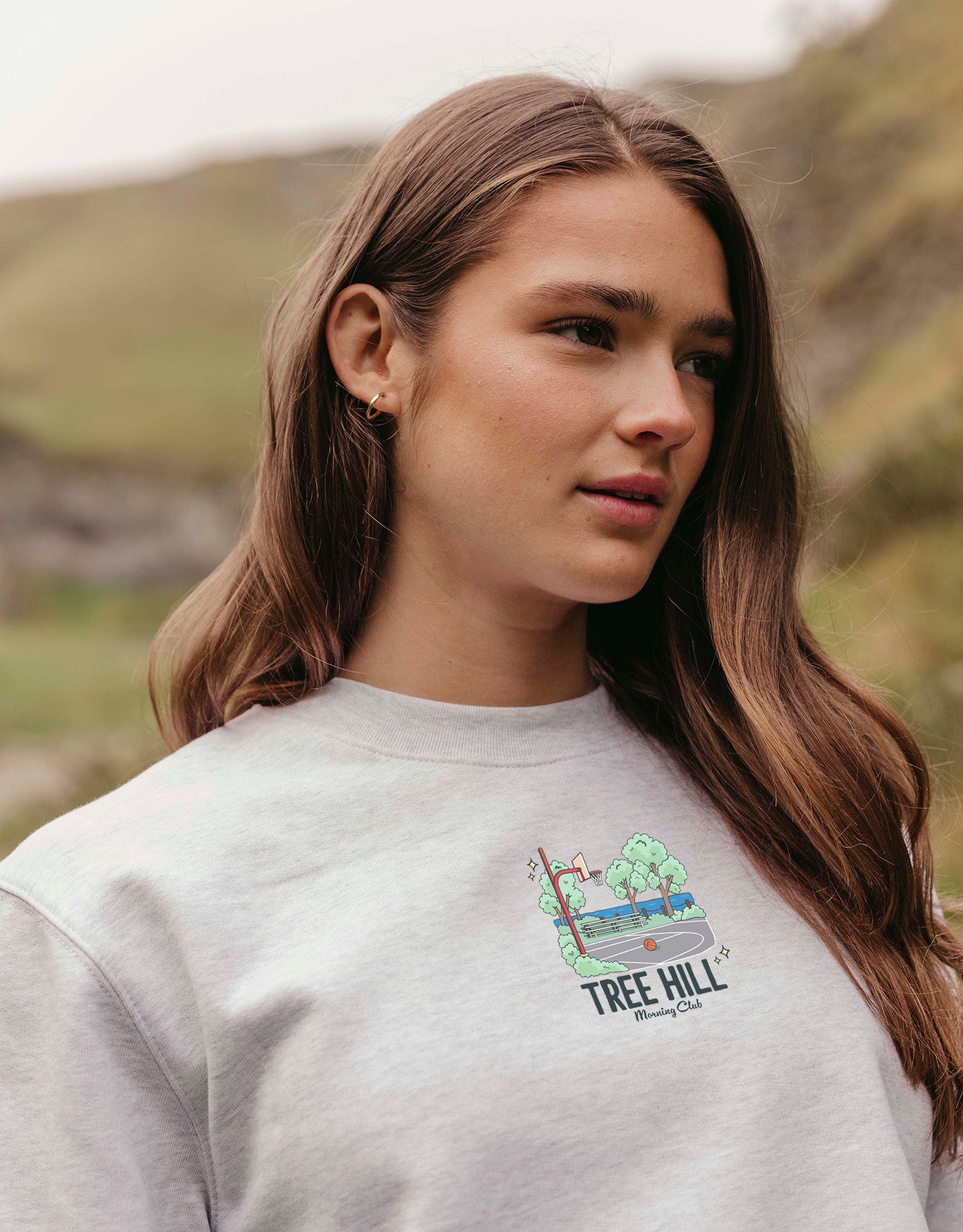 Tree Hill Printed Organic Cotton Sweatshirt