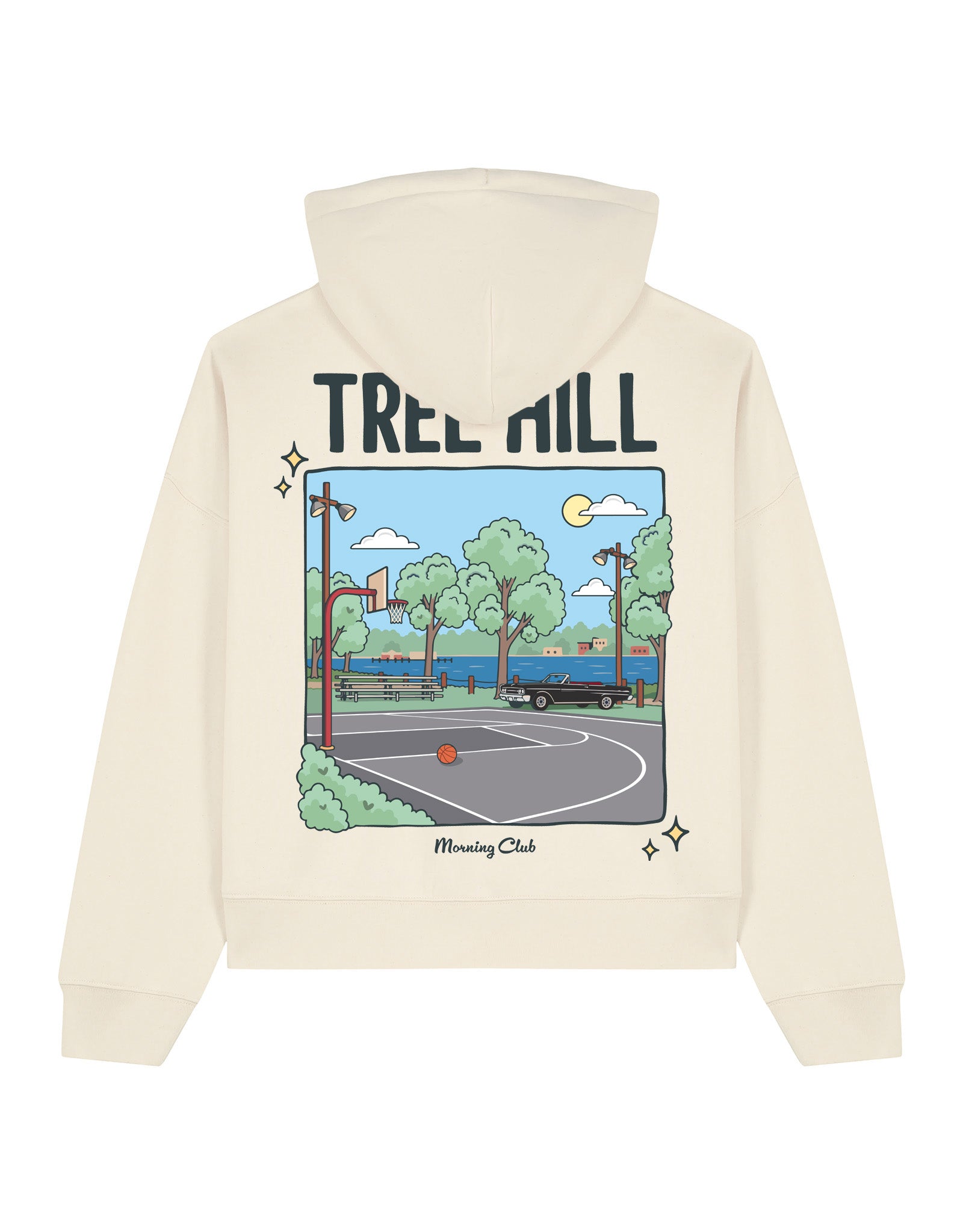 Tree Hill Printed Boxy Organic Cotton Hoodie