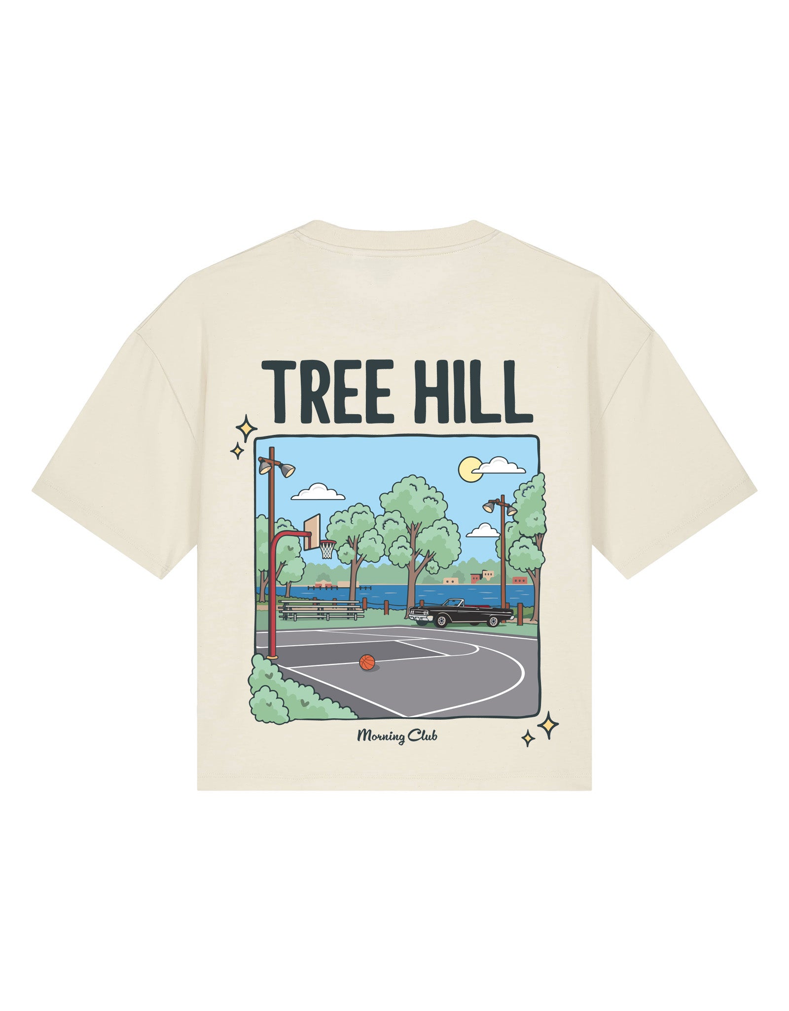Tree Hill Printed Boxy Organic Cotton Tee