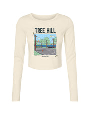 Tree Hill Printed Micro Rib Long Sleeved Tee