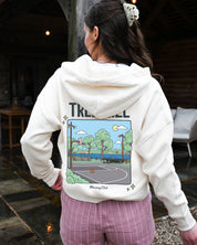 Tree Hill Printed Boxy Organic Cotton Zip Hoodie