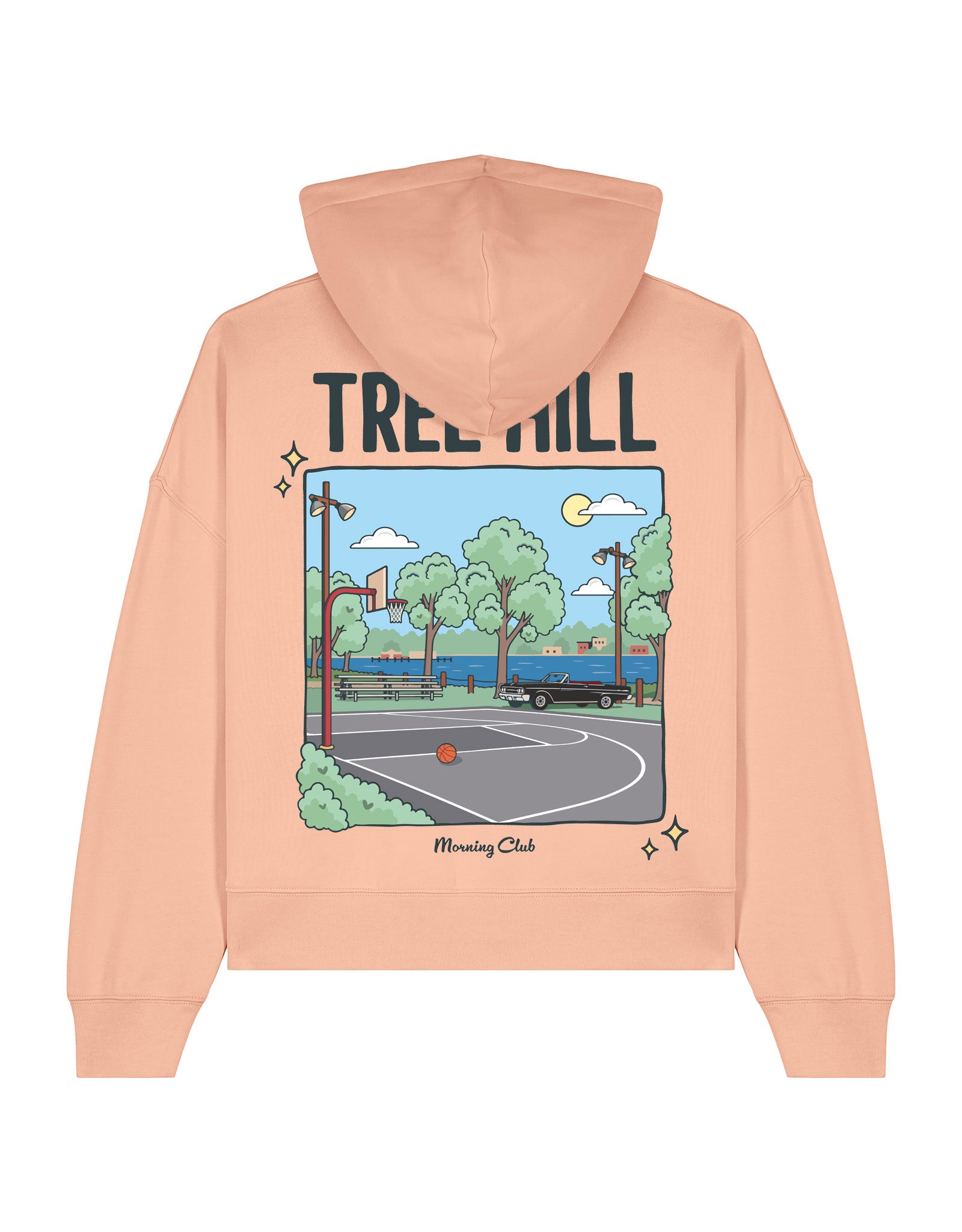 Tree Hill Printed Boxy Organic Cotton Hoodie
