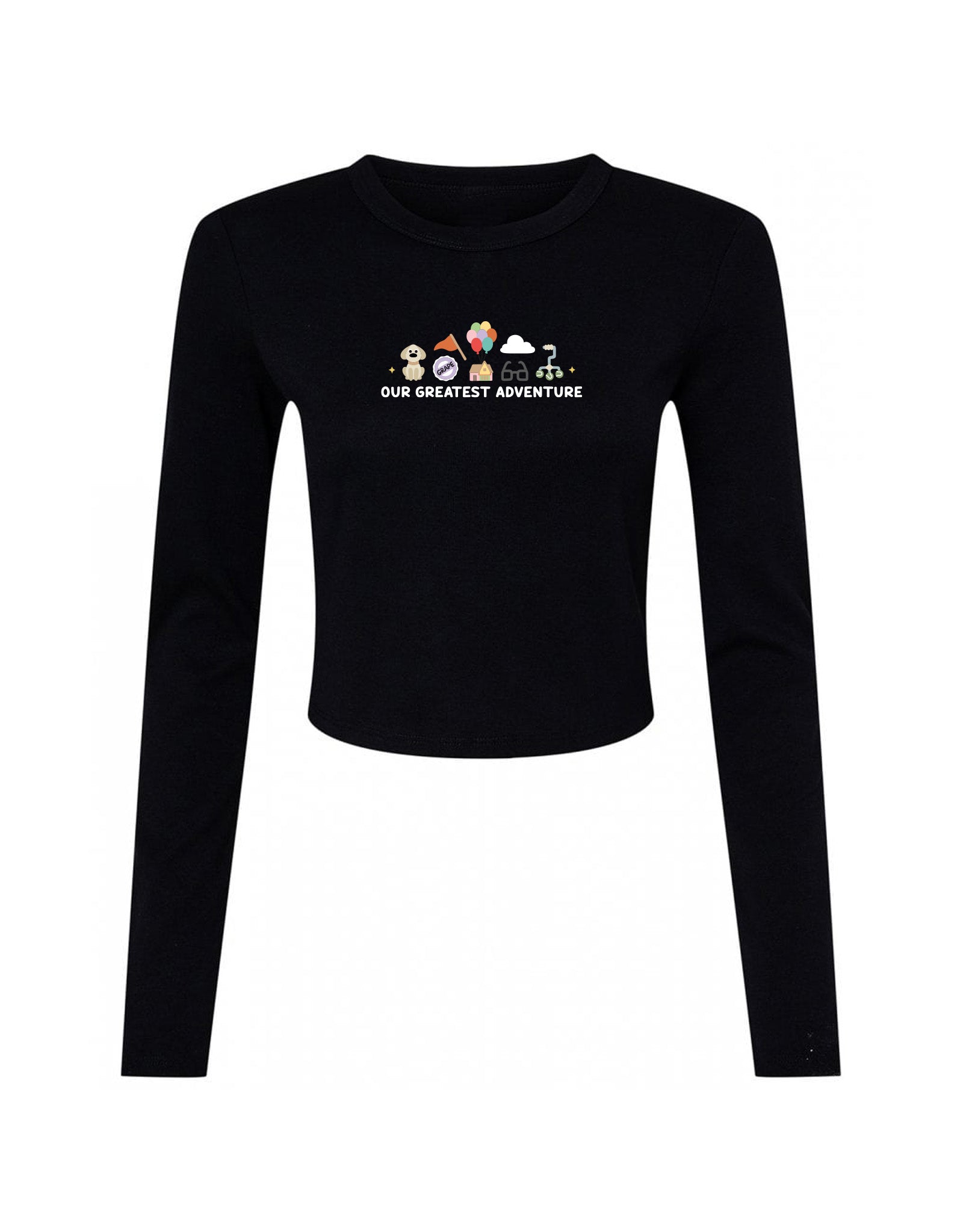 Up Embroidered Micro Rib Long Sleeved Tee