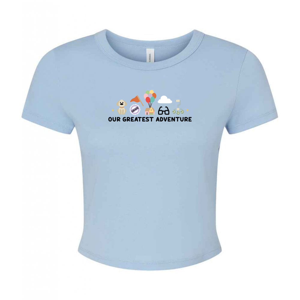 Up Embroidered Micro Rib Baby Tee