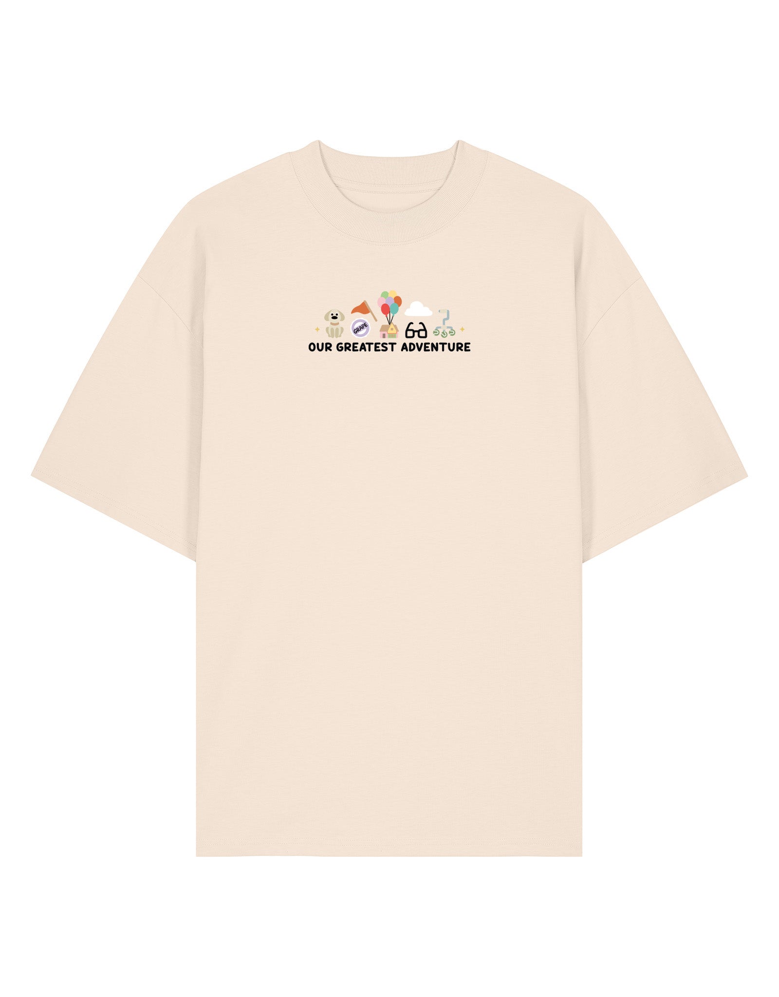 Up Embroidered Oversized Organic Cotton T-Shirt