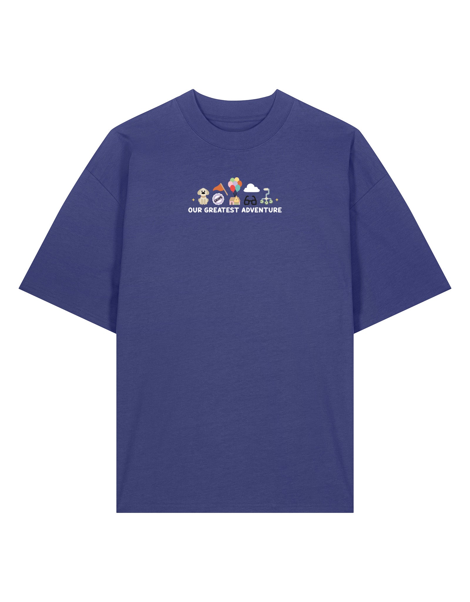 Up Embroidered Oversized Organic Cotton T-Shirt