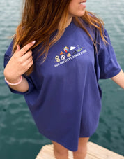 Up Embroidered Oversized Organic Cotton T-Shirt