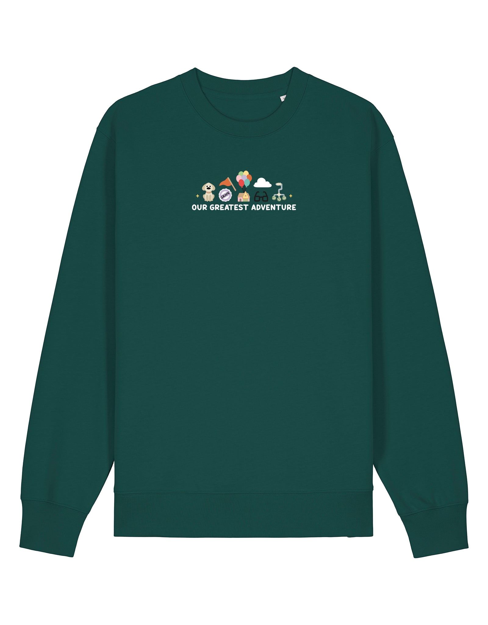 Up Embroidered Organic Cotton Sweatshirt