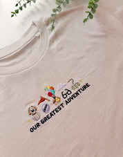 Up Embroidered Micro Rib Baby Tee