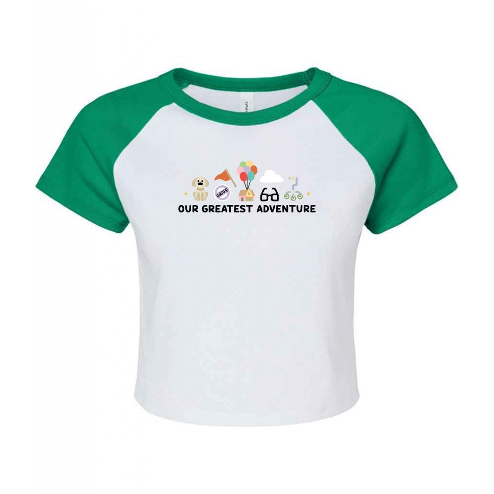 Up Embroidered Micro Rib Baby Tee