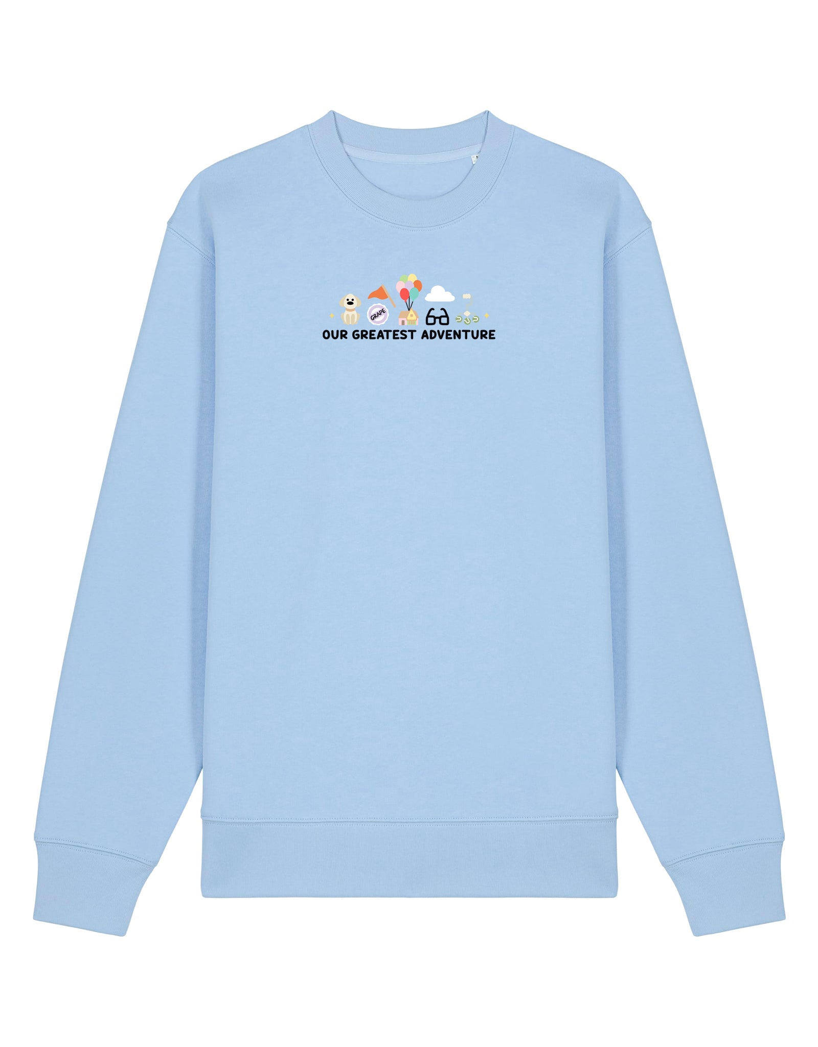 Up Embroidered Organic Cotton Sweatshirt