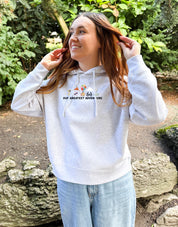 Up Embroidered Boxy Organic Cotton Hoodie