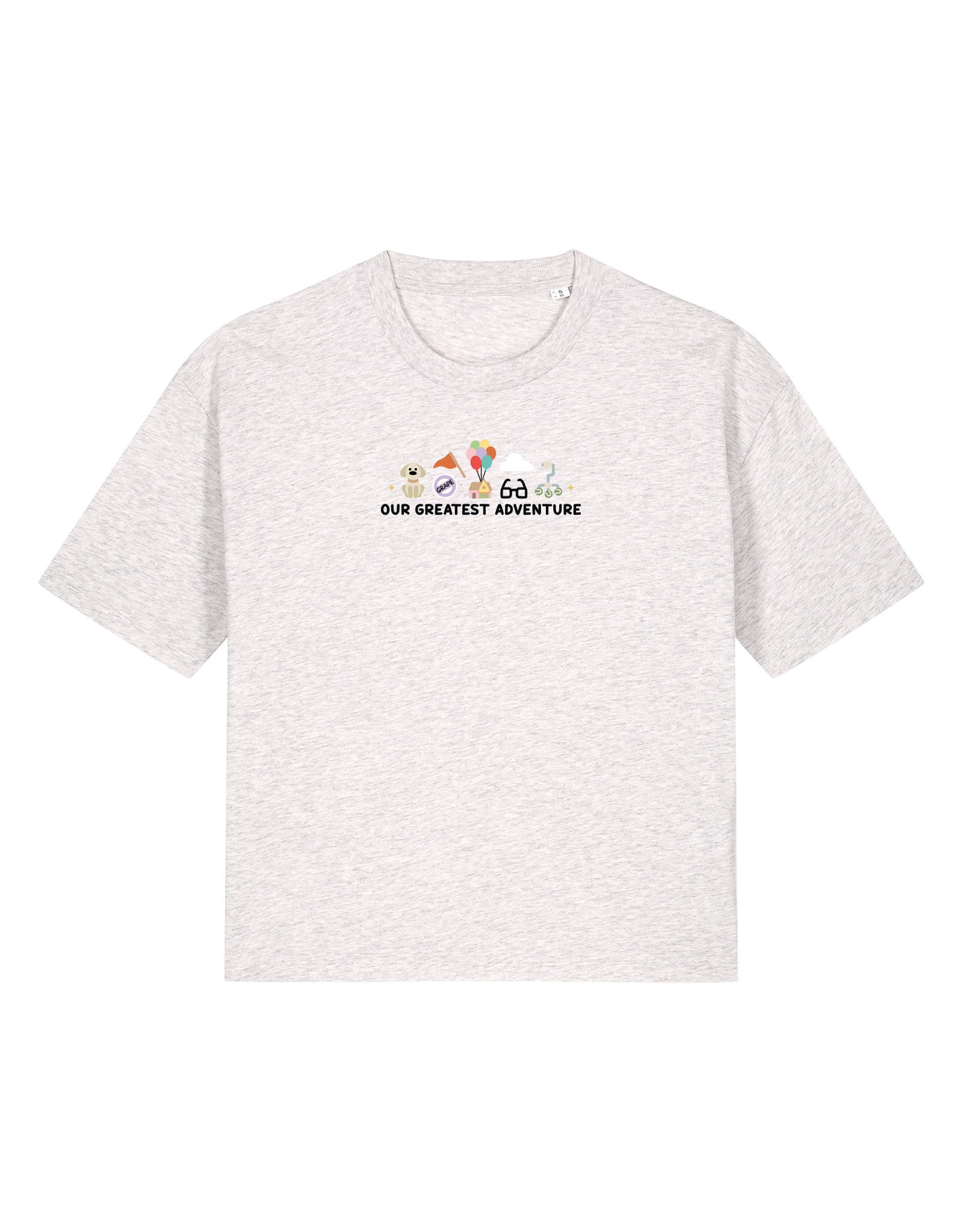 Up Embroidered Boxy Organic Cotton Tee