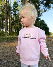 Up Embroidered Organic Cotton Childrens Sweatshirt