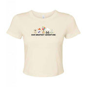 Up Embroidered Micro Rib Baby Tee