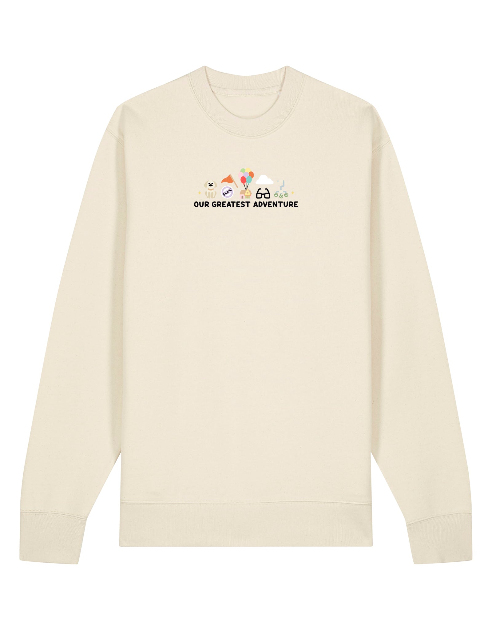 Up Embroidered Organic Cotton Sweatshirt