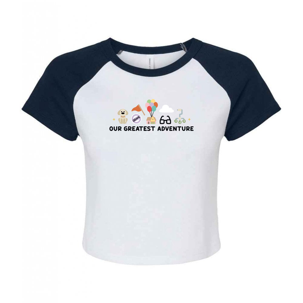 Up Embroidered Micro Rib Baby Tee