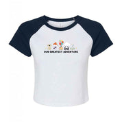 Up Embroidered Micro Rib Baby Tee