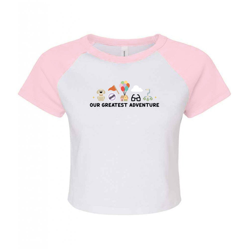 Up Embroidered Micro Rib Baby Tee