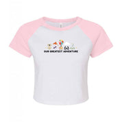 Up Embroidered Micro Rib Baby Tee
