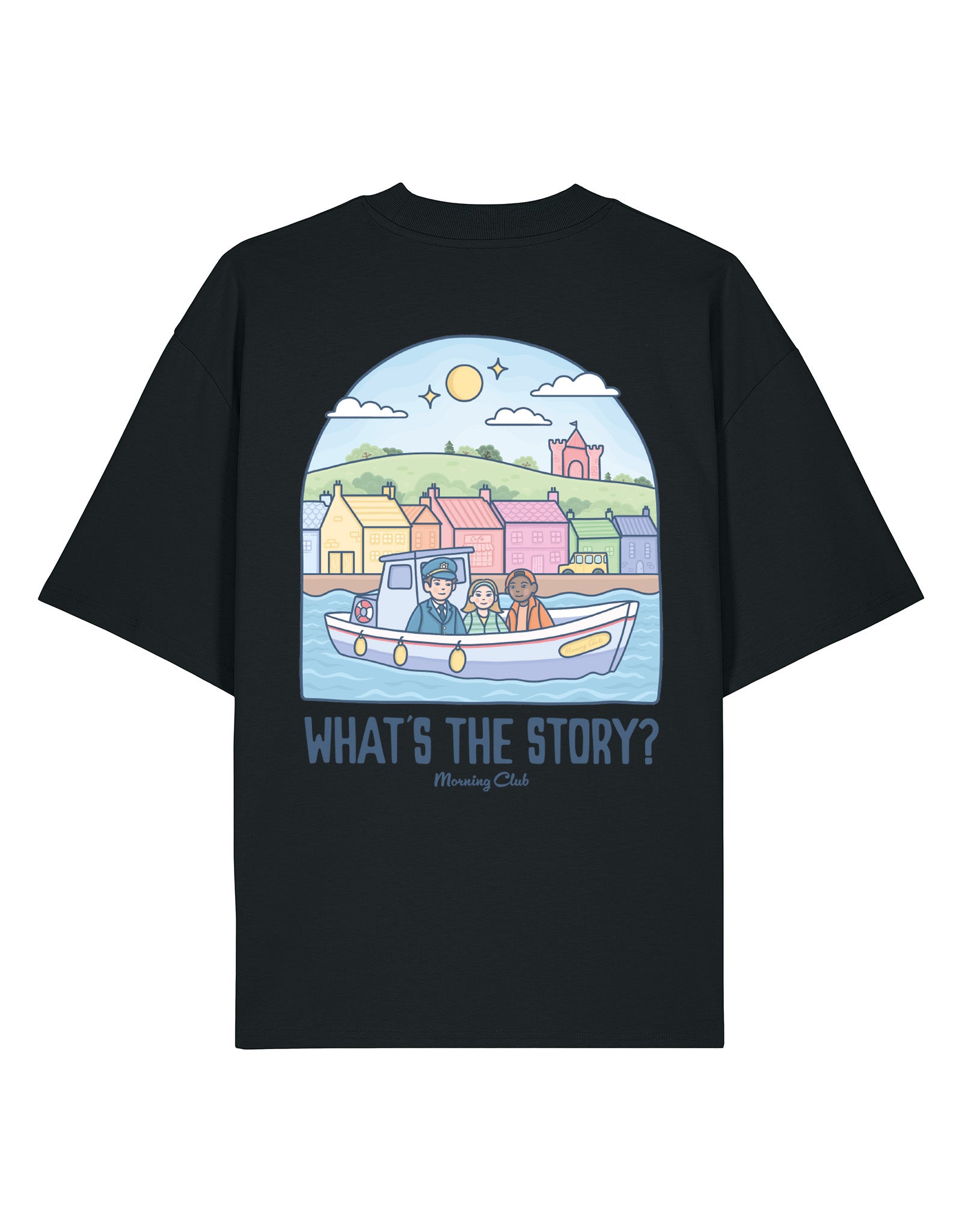 What's The Story Printed Oversized Organic Cotton Tee