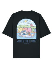 What's The Story Printed Oversized Organic Cotton Tee