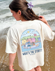 What's The Story Printed Oversized Organic Cotton Tee