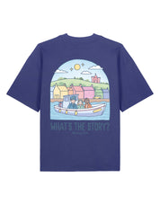 What's The Story Printed Oversized Organic Cotton Tee
