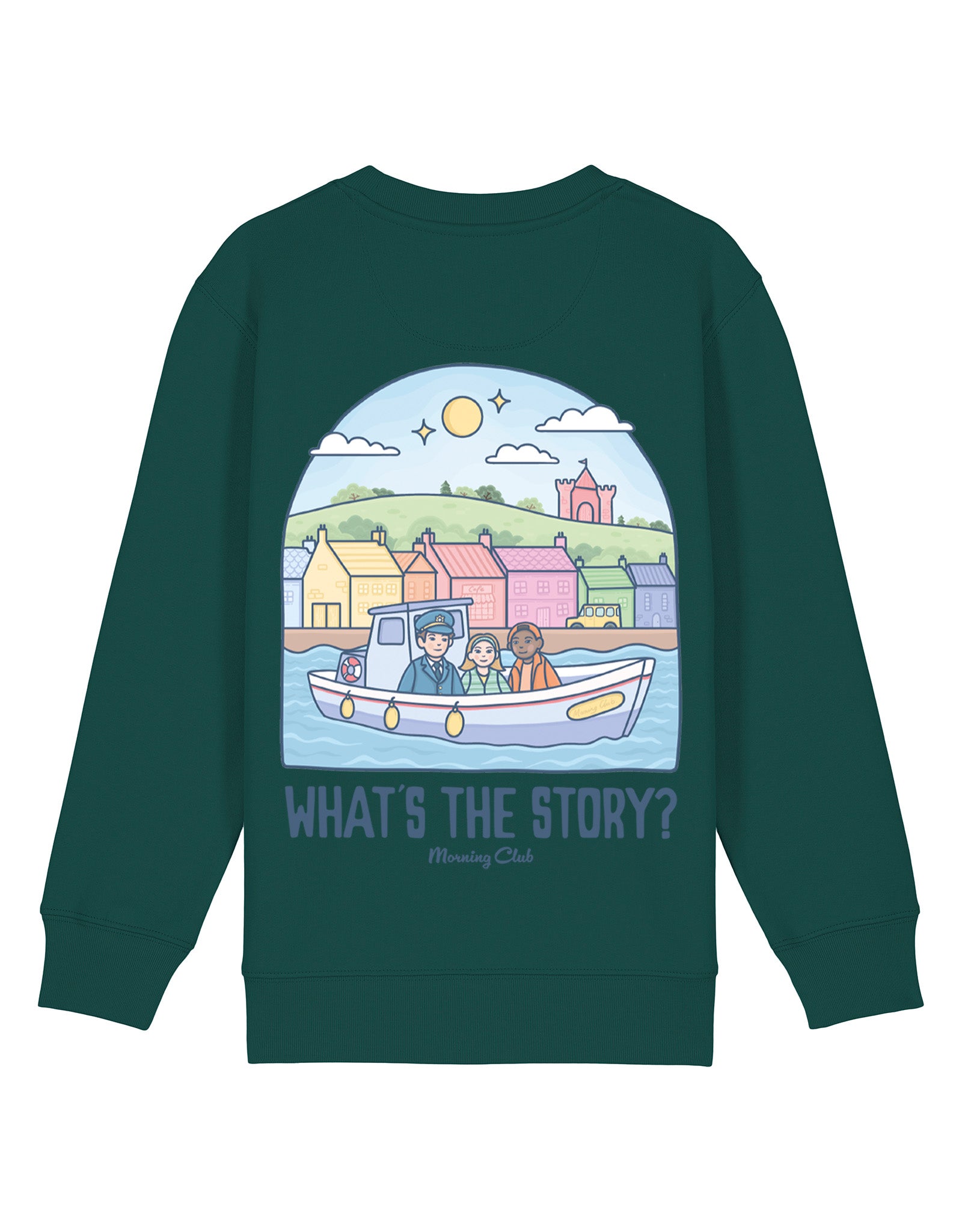 What's The Story Printed Organic Cotton Childrens Sweatshirt