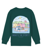 What's The Story Printed Organic Cotton Childrens Sweatshirt
