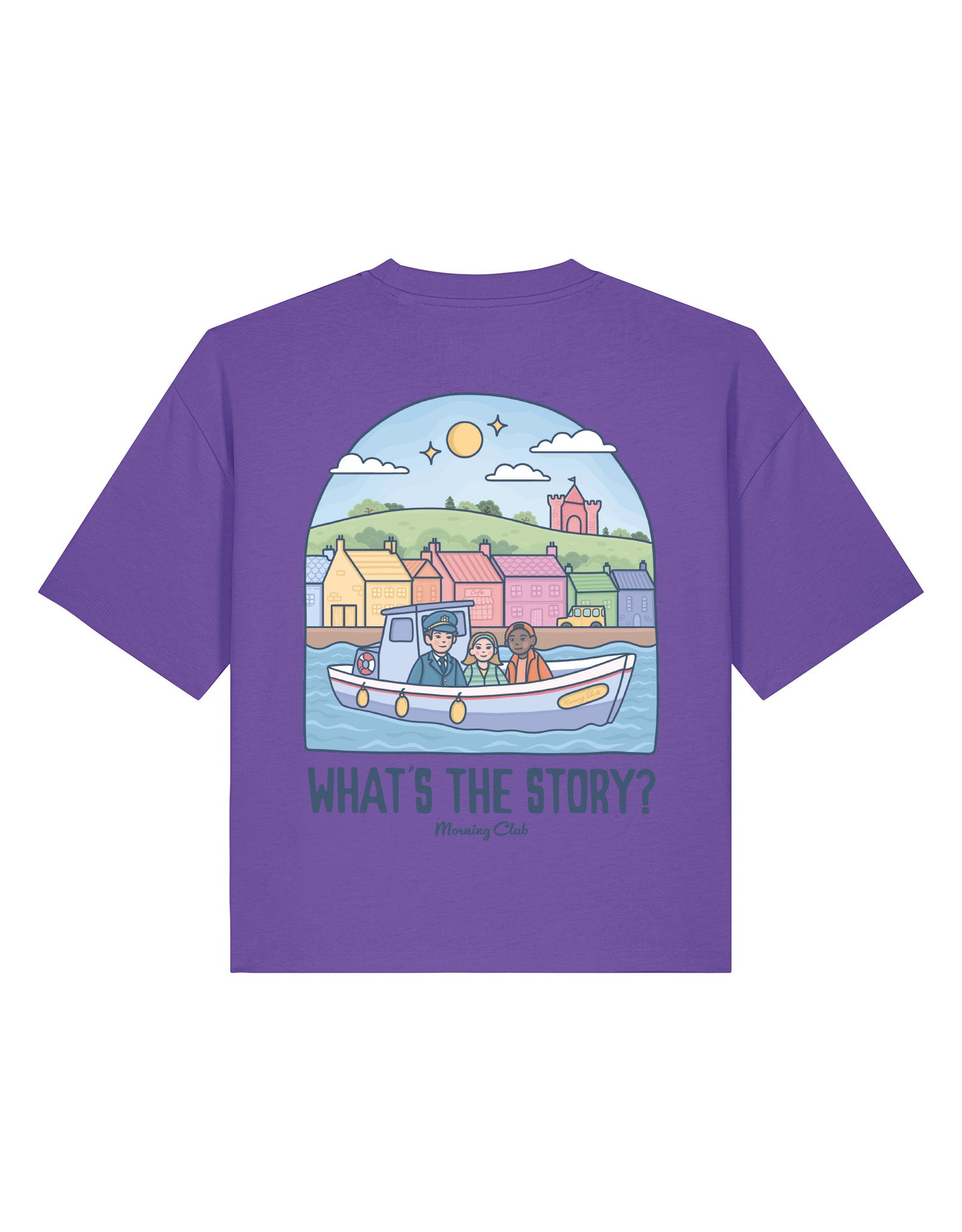 What's The Story Printed Boxy Organic Cotton Tee