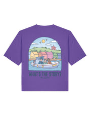 What's The Story Printed Boxy Organic Cotton Tee
