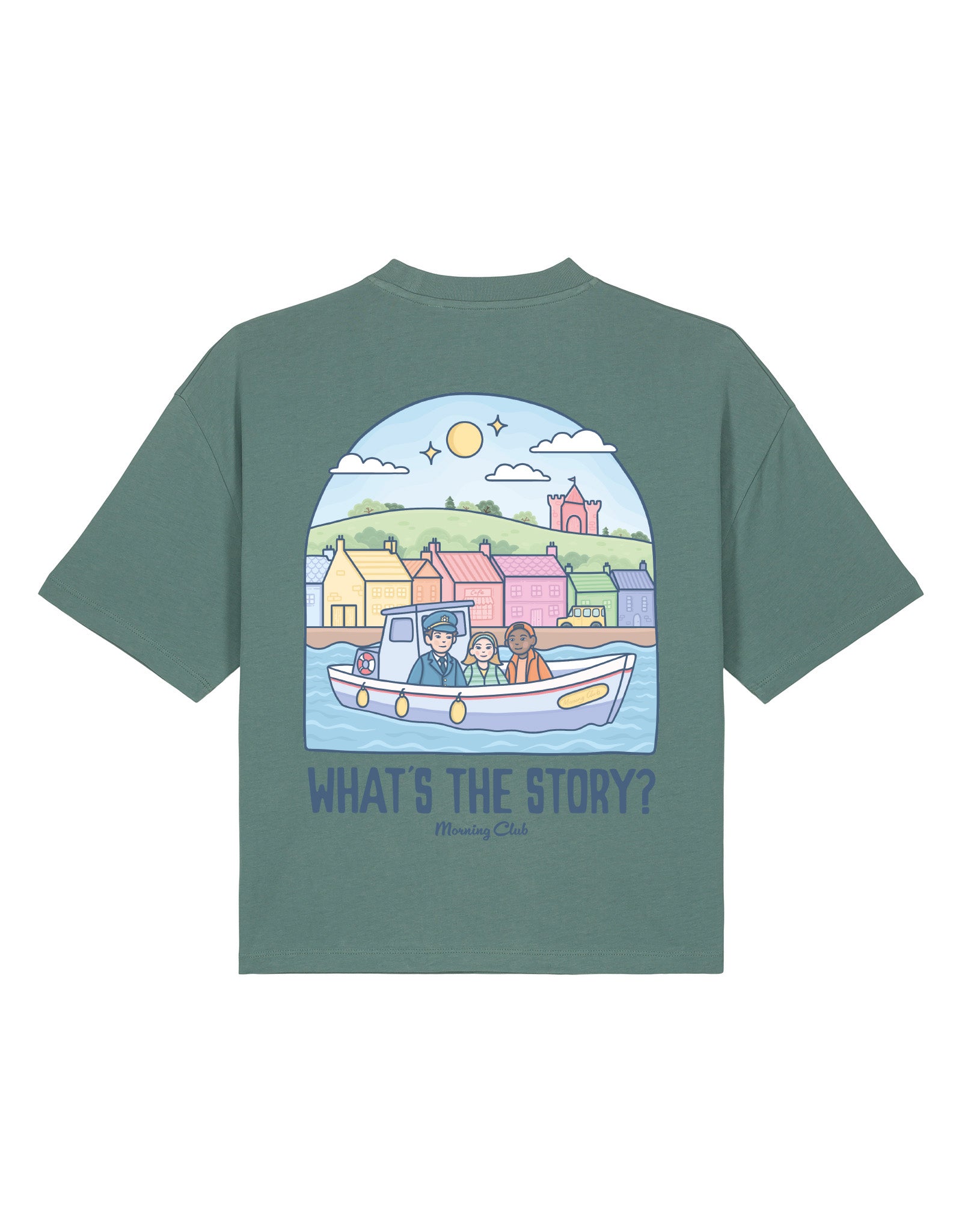 What's The Story Printed Boxy Organic Cotton Tee