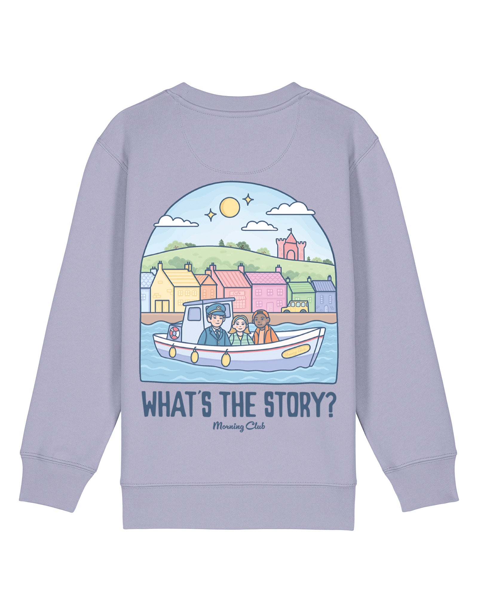 What's The Story Printed Organic Cotton Childrens Sweatshirt