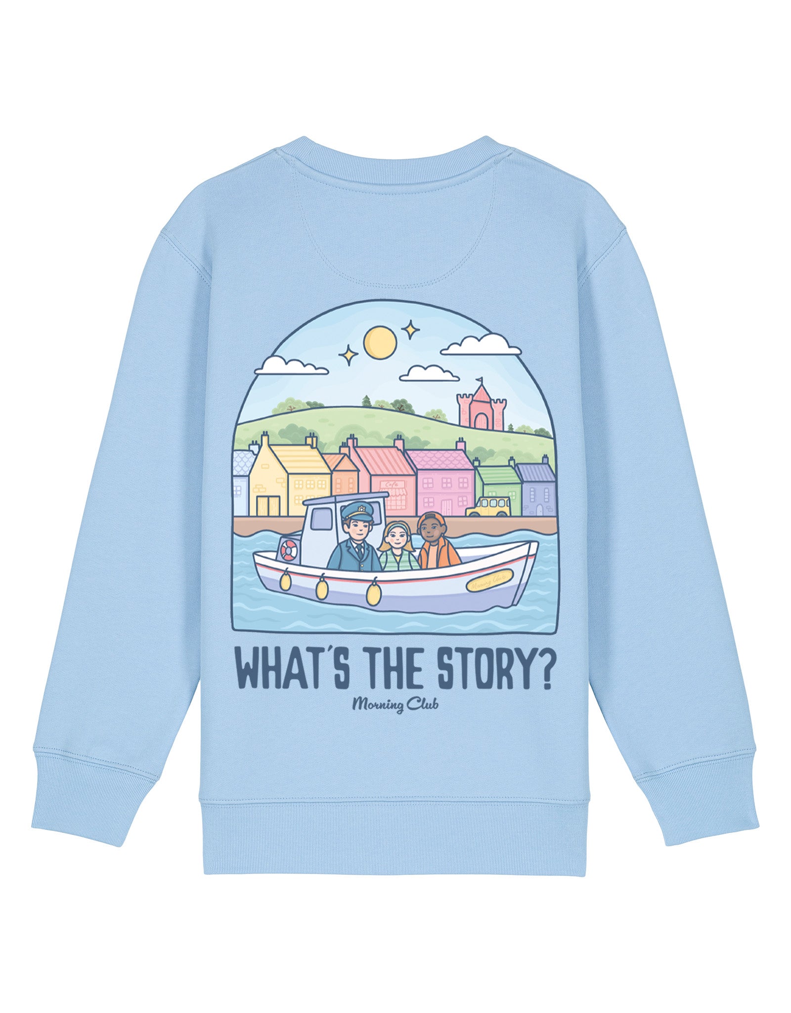 What's The Story Printed Organic Cotton Childrens Sweatshirt