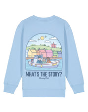 What's The Story Printed Organic Cotton Childrens Sweatshirt