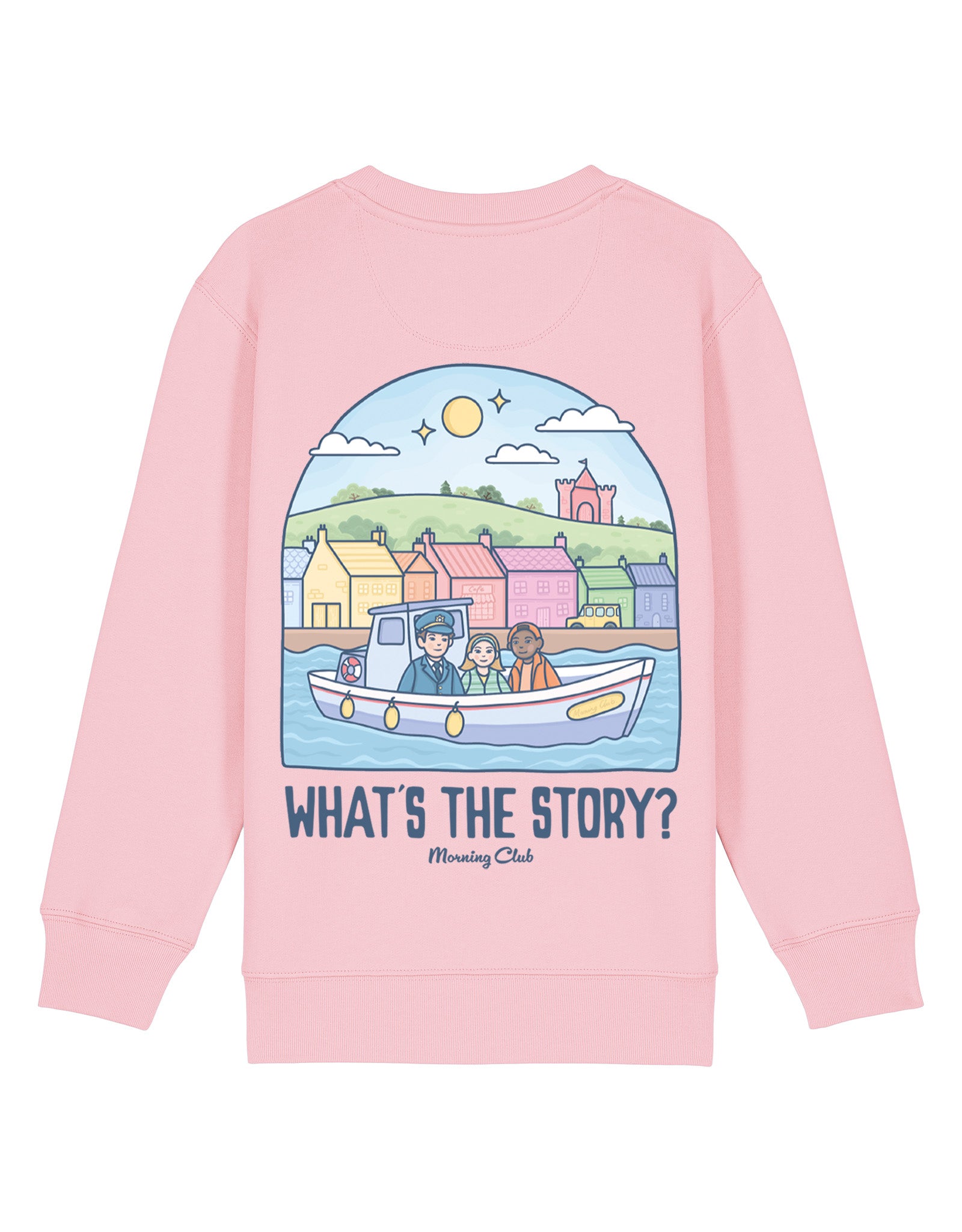 What's The Story Printed Organic Cotton Childrens Sweatshirt