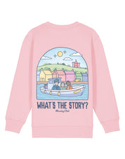 What's The Story Printed Organic Cotton Childrens Sweatshirt