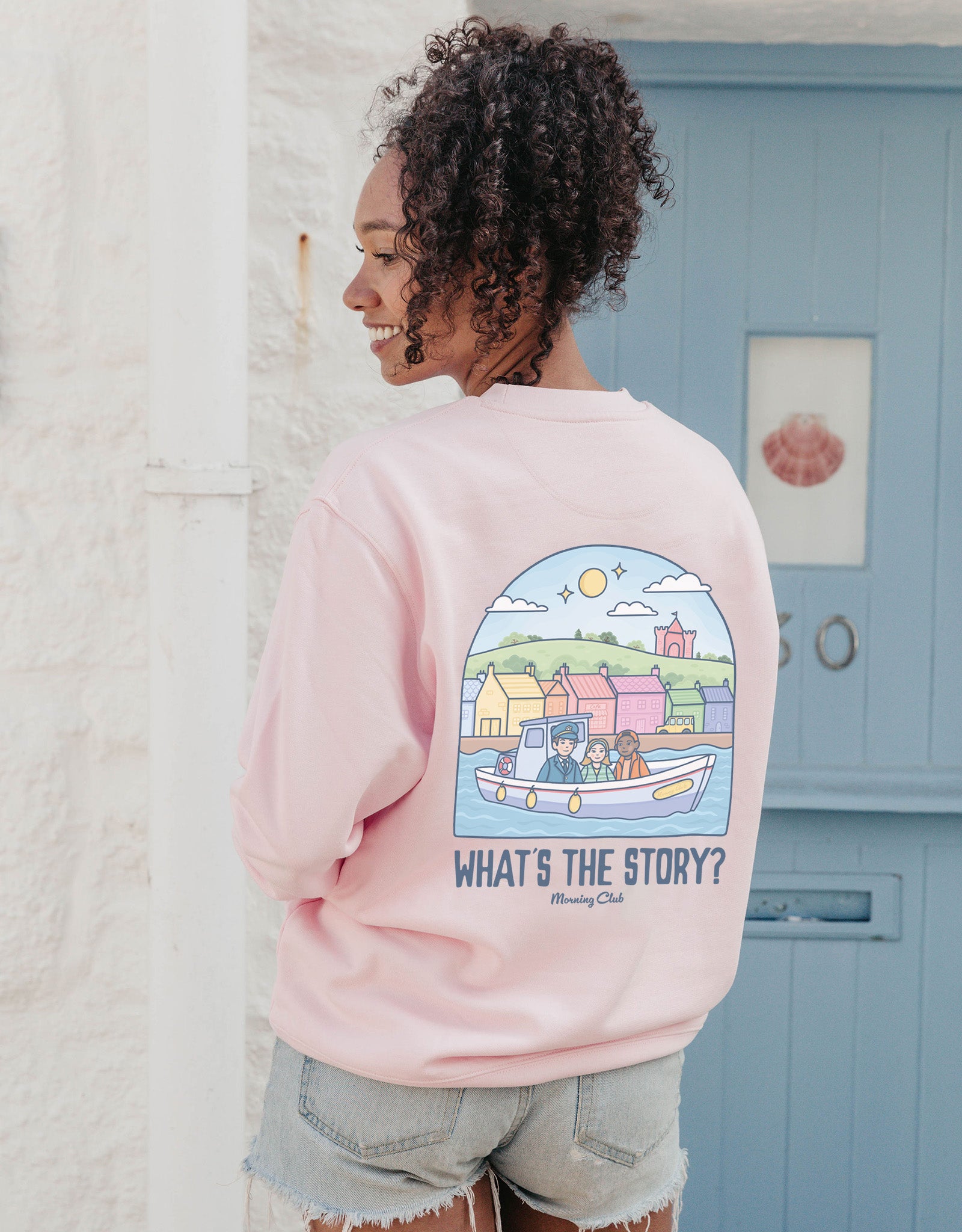 What's The Story Printed Organic Cotton Sweatshirt