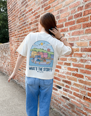 What's The Story Printed Boxy Organic Cotton Tee