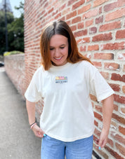 What's The Story Printed Boxy Organic Cotton Tee