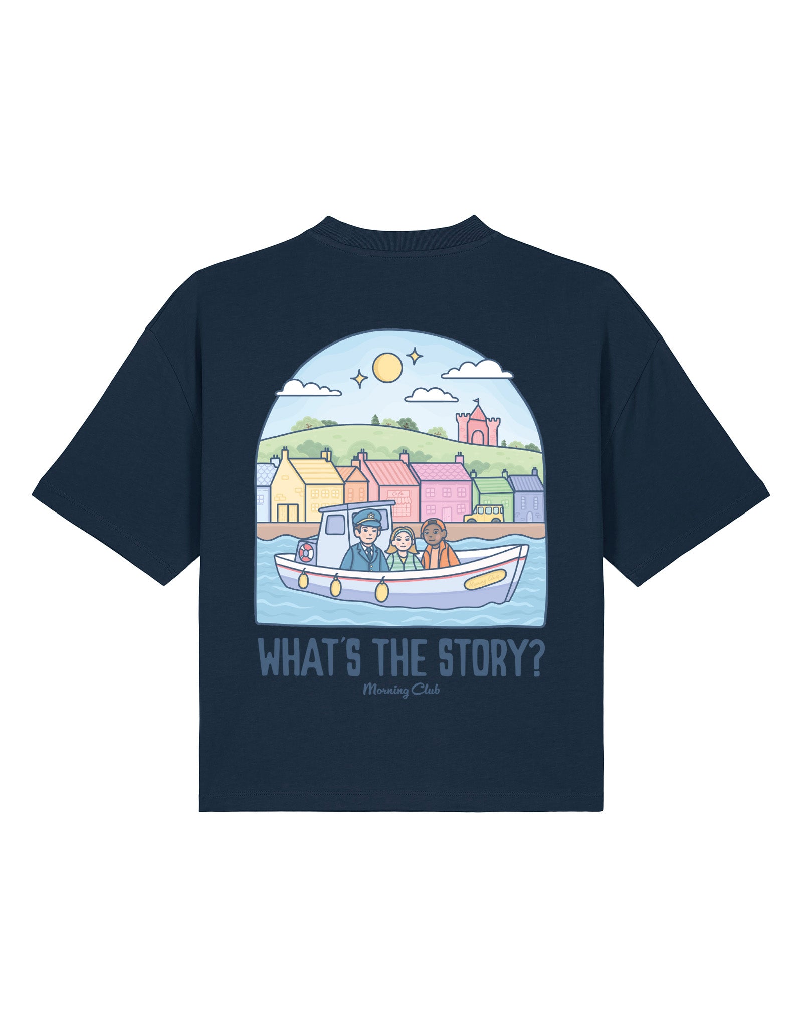 What's The Story Printed Boxy Organic Cotton Tee